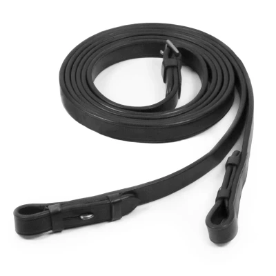 Image de Schockemöhle Rênes Cuir Noir/Argent Full