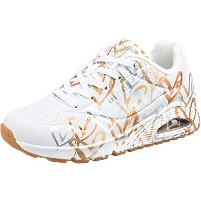 Image de Skechers Uno metallic Love Femme Basket, Blanc, 41 EU