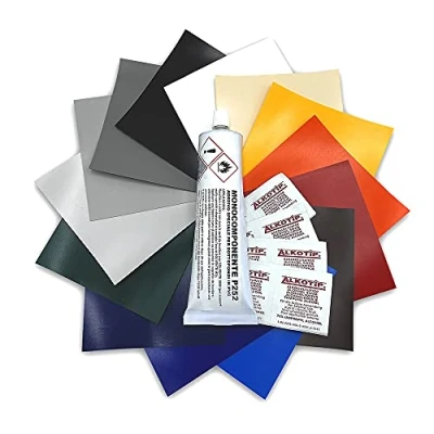 Afbeelding van Reparatieset voor vrachtwagenzeil, afmetingen 100 x cm, met pvc lijm