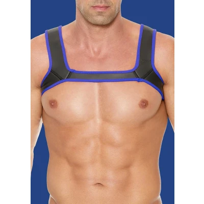 Afbeelding van Shots Ouch! Neopreen Harnas S/M black,blue