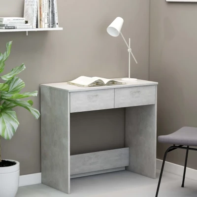 Afbeelding van Bureau 80x40x75 cm bewerkt hout betongrijs