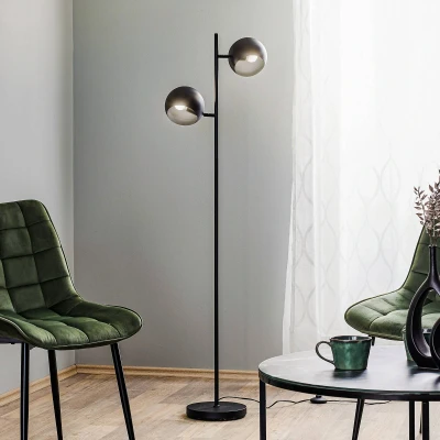 Afbeelding van Vloerlamp Edgar, 2 lamps, zwart