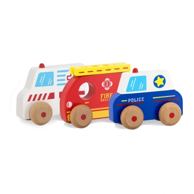 Afbeelding van Houten Set van Hulpverleningsvoertuigen 4042774461164