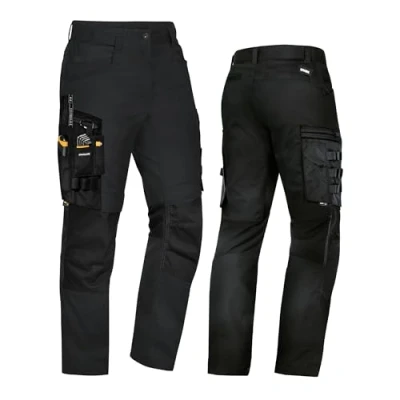 Afbeelding van Uvex Echor werkbroek voor heren, met stretchband, cargobroek, flexibel en robuust, Zwart, 50