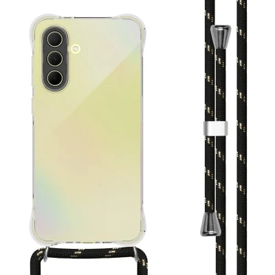 Afbeelding van imoshion Hoesje Geschikt voor Samsung Galaxy A36 Backcover met koord Zwart / Goud