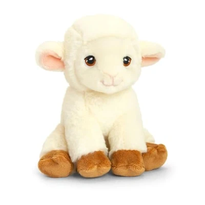 Afbeelding van Pluche knuffel dieren schaap/lammetjes 19 cm Knuffelbeesten Boerderij speelgoed