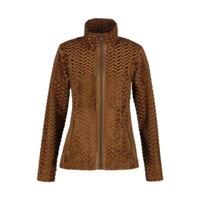 Afbeelding van Luhta Halmeniemi Fleece Vest Dames Chocolate Brown XL Bruin Truien &amp; Vesten