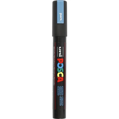 Afbeelding van uni ball Paint Marker op waterbasis Posca PC 5M blauw metaal paintmarker
