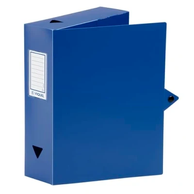 Image de Viquel Class Doc Boîte de classement en polypropylène dos 80 mm Bleu