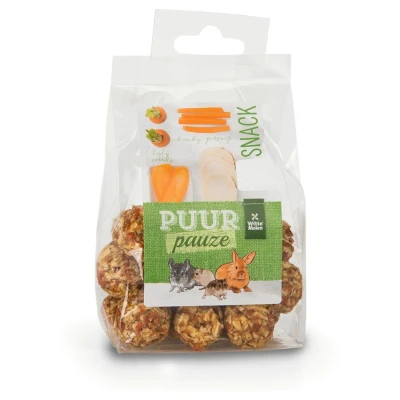 Afbeelding van Witte Molen Knaagdierensnack Knaagdier Puur Pauze Groentenbal Wortel &amp; Pastinaak 100gr Tray 1st