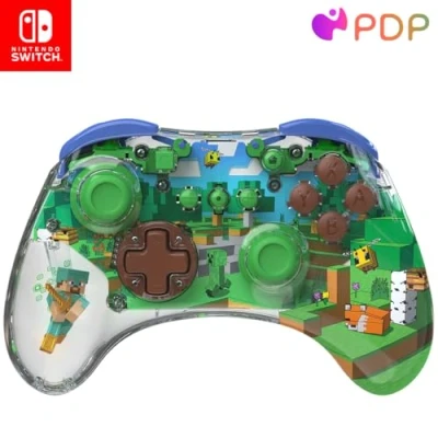 Afbeelding van PDP Draadloze Controller Realmz Minecraft Forest Nintendo Switch Groen (500 234 stv)