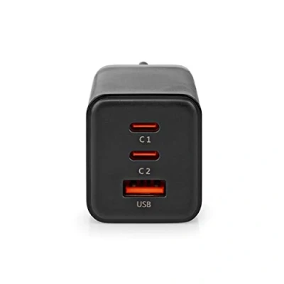 Image de Nedis chargeur USB 3 ports (1x A, 2x C, 65W, Power Delivery, Quick Charge) noir