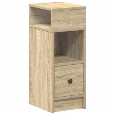 Afbeelding van vidaXL Nachtkastje met lade 25x31x66 cm sonoma eikenkleurig