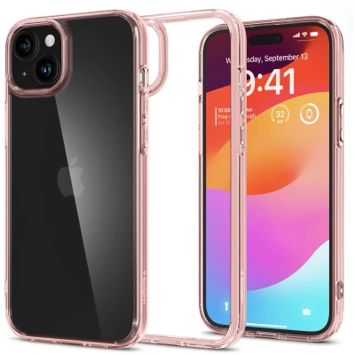 Afbeelding van Spigen Ultra Hybrid hoesje voor iPhone 15 Transparant Roze