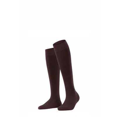 Afbeelding van Falke dames Softmerino kniekousen in wolblend de kleur Bordeauxrood, maat: 39/40