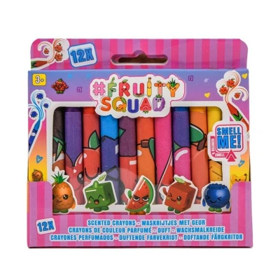 Afbeelding van Fruitysquad Waskrijtjes Met Geur 12 Stuks