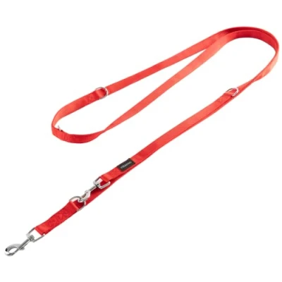 Afbeelding van Vitazoo Hondenriem voor Training 3 m Nylon Grafiet Dubbele Leiband Kleine Middelgrote &amp; Grote Honden Verstelbare Trainingslijnen 4 Verschillende Lengtes Rood
