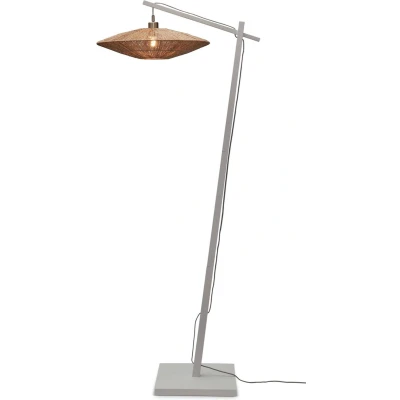 Afbeelding van GOOD&amp;MOJO Vloerlamp Iguazu Bamboe/Jute Zwart 78x55x176cm Bruin