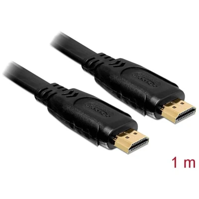 Afbeelding van Delock 82669 HDMI kabel Aansluitkabel A stekker, stekker 1.00 m Zwart 4K UHD