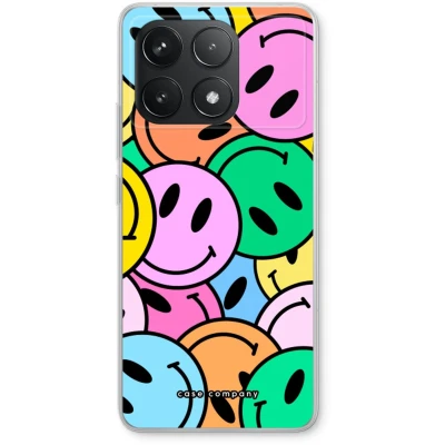 Afbeelding van Case Company® hoesje geschikt voor Xiaomi Poco F6 Pro Smiley N1 Soft Cover Telefoonhoesje Bescherming aan alle Kanten en Schermrand