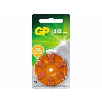 Afbeelding van GP Batteries Batterij voor hoortoestel ZA312 1.4 V 6 stuk(s) Zink lucht PR41