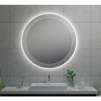 Afbeelding van Wiesbaden Deco spiegel rond met LED, dimbaar 100 cm