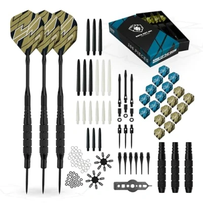 Afbeelding van KOTO Converter Brass Darts, GiftSet, SteelDarts &amp; SoftDarts, 21 Gram Konvertierbare Dartpijl, Sowohl für Sisal Dartscheiben als Elektronische Dartboards Geeignet, Geschenkverpackung