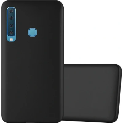 Afbeelding van Cadorabo Hoesje geschikt voor Samsung Galaxy A9 2018 in METALLIC ZWART Beschermhoes gemaakt van flexibel TPU silicone Case Cover
