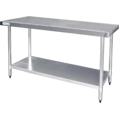 Afbeelding van Vogue RVS werktafel zonder achteropstand 90x120x60cm