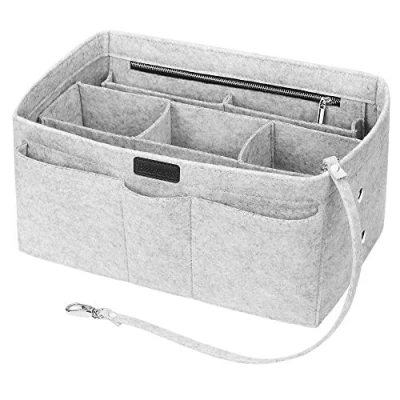 Afbeelding van Tassenorganizer voor dames, handtassenmap, organizer Speedy Neverfull tassen, lichtgrijs, tas