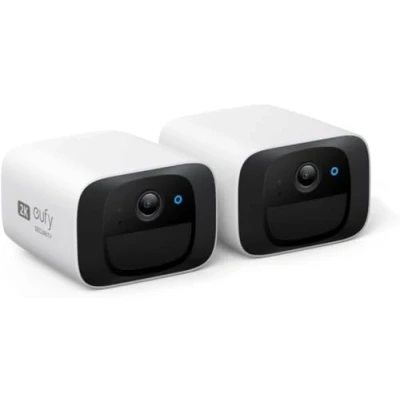Afbeelding van eufy Security SoloCam C210, bewakingscamera, wifi draadloos, 2K resolutie, 2,4 GHz wifi, zonder maandelijkse kosten, 2 stuks