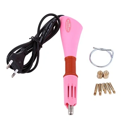 Afbeelding van Hotfix applicator, strass, setter Hot Fix gereedschapsset met 7 punten, snel opwarmen Wand strass applicator gereedschap 110 240 V EU plug roze