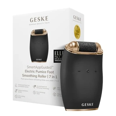Afbeelding van GESKE Electric Pumice Foot Smoothing Roller 7 in 1 elektrische voetvijl en peeling duurzame puimsteen voor gladde voeten eeltverwijdering