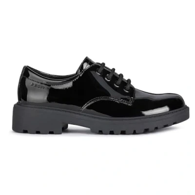 Afbeelding van Geox JR Casey Veterschoenen voor kinderen, Maat: 34, Black Kunststof
