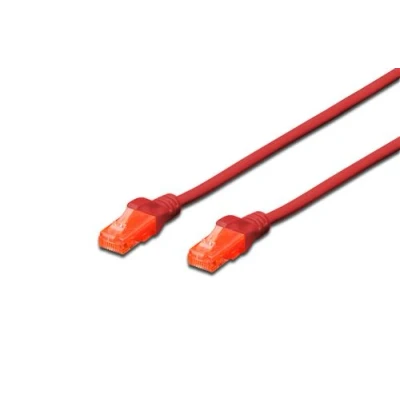 Image de DIGITUS Professional cordon de raccordement 25 cm rouge