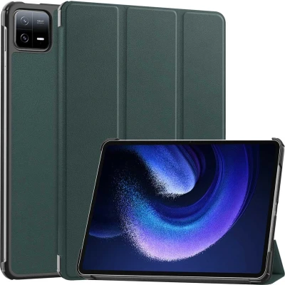Afbeelding van iMoshion Tablet Hoes Geschikt voor Xiaomi Pad 6 Pro / Trifold Bookcase Donkergroen
