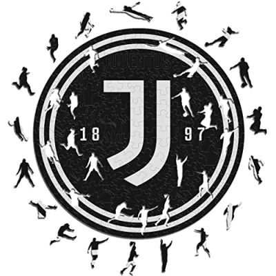 Afbeelding van Iconic Puzzles Juventus Logo officieel product, puzzel voor volwassenen en kinderen, 100% duurzaam hout, maat L 500 stukjes, JUVELOGOL