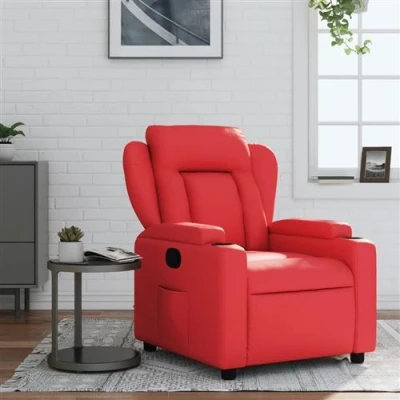 Image de vidaXL Fauteuil inclinable Rouge Similicuir372470