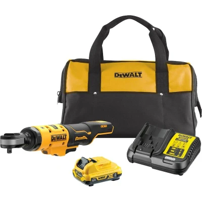 Afbeelding van DEWALT DCF503D1 QW 12V XR Brushless 3/8&quot; haakse accu ratelsleutel in draagtas (1x 2.0Ah + lader)