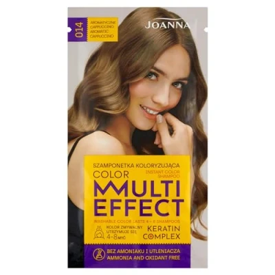 Afbeelding van Joanna Multi Effect Keratin Complex Color Instant Shampoo 014 Aromatic Cappuccino 35G