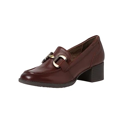 Afbeelding van Tamaris Comfort Trotteur Klassieke pumps, Dames, Maat: 39, Chestnut Leer