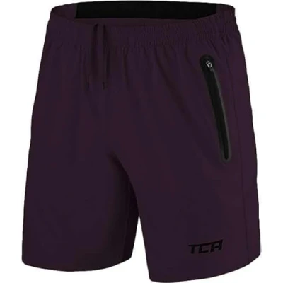 Afbeelding van TCA Mannen Elite Tech Lichtgewicht Hardloop Gym Trainings Shorts met Ritszakken Paars, M