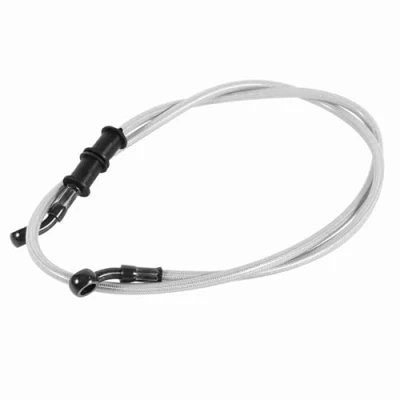 Afbeelding van Remolieslang voor motorfiets, 50 cm 120 cm, gevlochten remslang, van staal, koppeling, olieslang, slang, motorrem (900 mm, zilver)