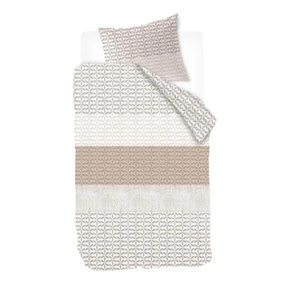 Afbeelding van Snoozing Elke Dekbedovertrek Eenpersoons 140x200/220 cm Taupe