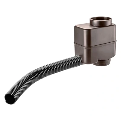 Afbeelding van KADAX Regenwaterverzamelaar voor tuin, regenton eenvoudige en snelle montage, regenwatertank met lange levensduur, regendief van kunststof (mokka)