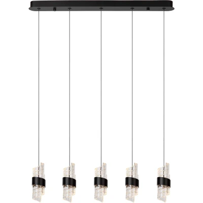 Afbeelding van Lucide KLIGANDE Hanglamp LED Dimb. 5x7,8W 2700K Zwart