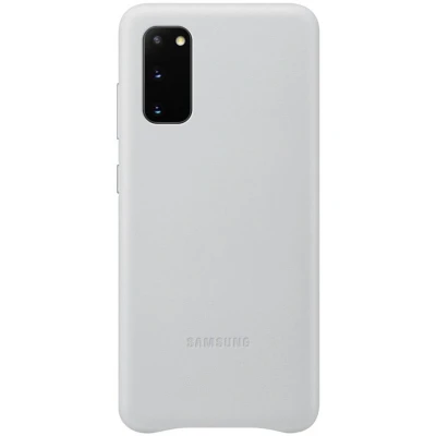 Afbeelding van Galaxy S20 (5G) Leren Hoesje EF VG980 Licht Grijs Samsung Smartphone Hoesjes Geen Verzendkosten &amp; Morgen In Huis