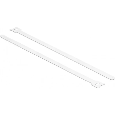 Afbeelding van Klittenband kabelbinders 300 x 12mm / wit (10 stuks)
