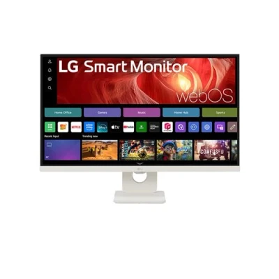 Image de LG 27U731SA W Moniteur MyView 27&quot;, panneau IPS, (3840 x 2160), 60Hz, 5ms (GtG), WebOS 24, DCI P3 90%, réglage en inclinaison (axe horizontal), blanc