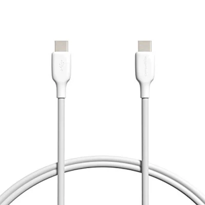 Afbeelding van Amazon Basics USB C 2.0 naar kabel (USB IF gecertificeerd) 0,91 meter wit